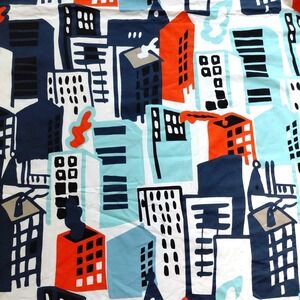 Ikea Nina Jobs Print Fabric Canvas Modern City GITTE 4+ Yards Upholstery Art VTG